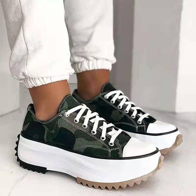 💝Ribotas išpardavimas su 50% NUOLAIDA🔥🔥Moteriški suvarstomi platforminiai sportbačiai su kulnais-LT