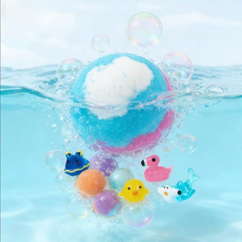 🔥🛁 Bombas de baño naturales para niños con mega burbujas y una sorpresa en el interior 🥚✨12 unidades. [1 paquete]-ES