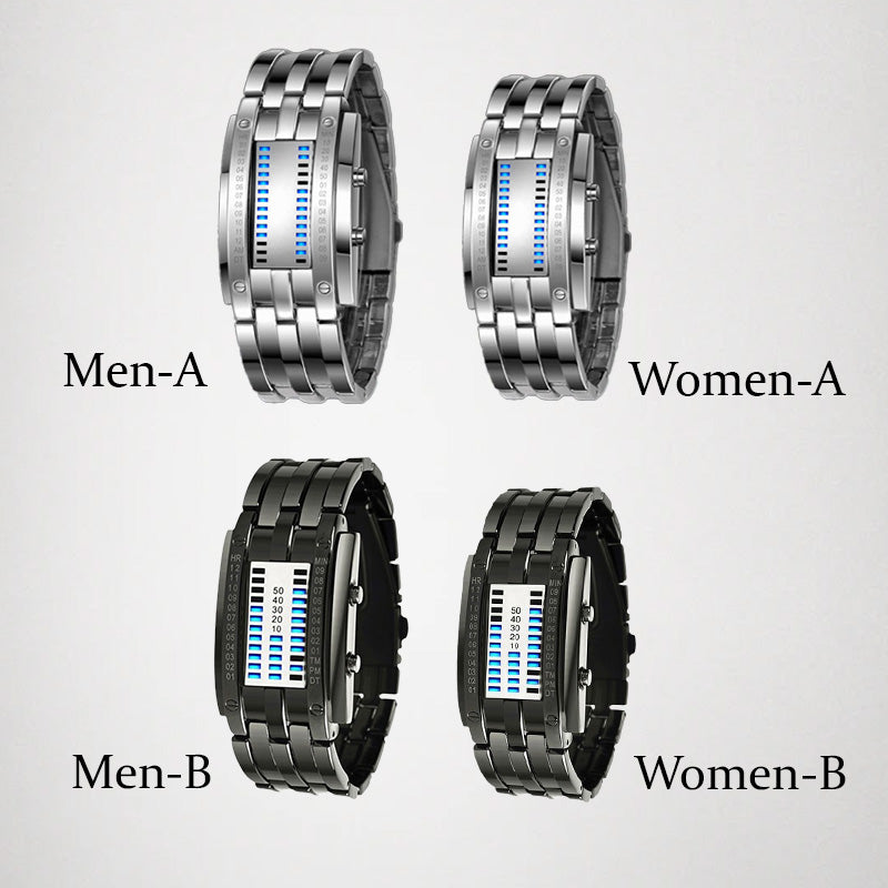 ⌚ DABAR 50 % NUOLAIDA! 🤓 Kiberpanko dvejetainis LED laikrodis – „Tik kompiuterių entuziastai tai supranta“ – futuristinis, unikalus ir akį traukiantis su mėlynu LED ekranu 💙-LT