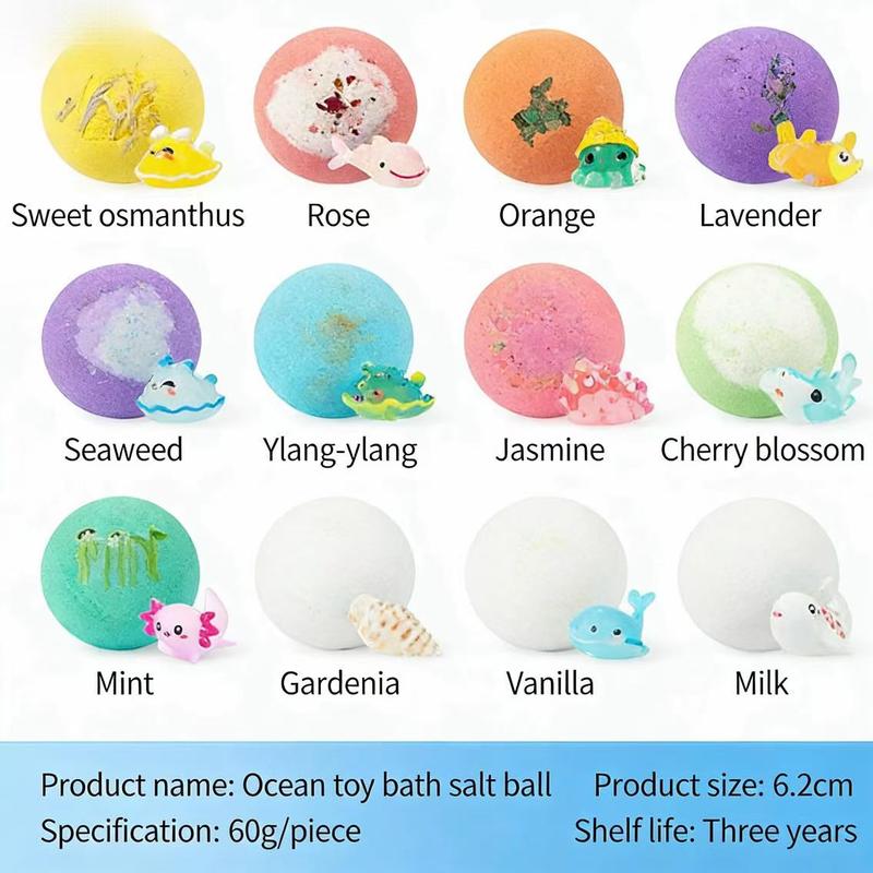 🔥🛁 Natūralios vonios bombos vaikams su dideliais burbulais ir staigmena viduje 🥚✨12 vnt. [1 pakuotė]-LT