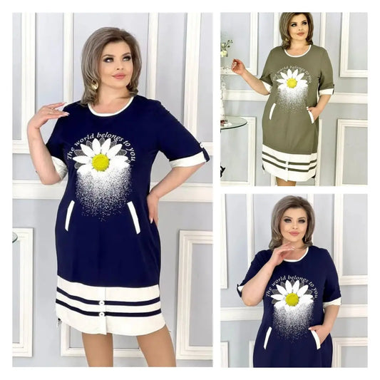 👗Νέο μοδάτο φόρεμα με νέα λουλούδια-GR