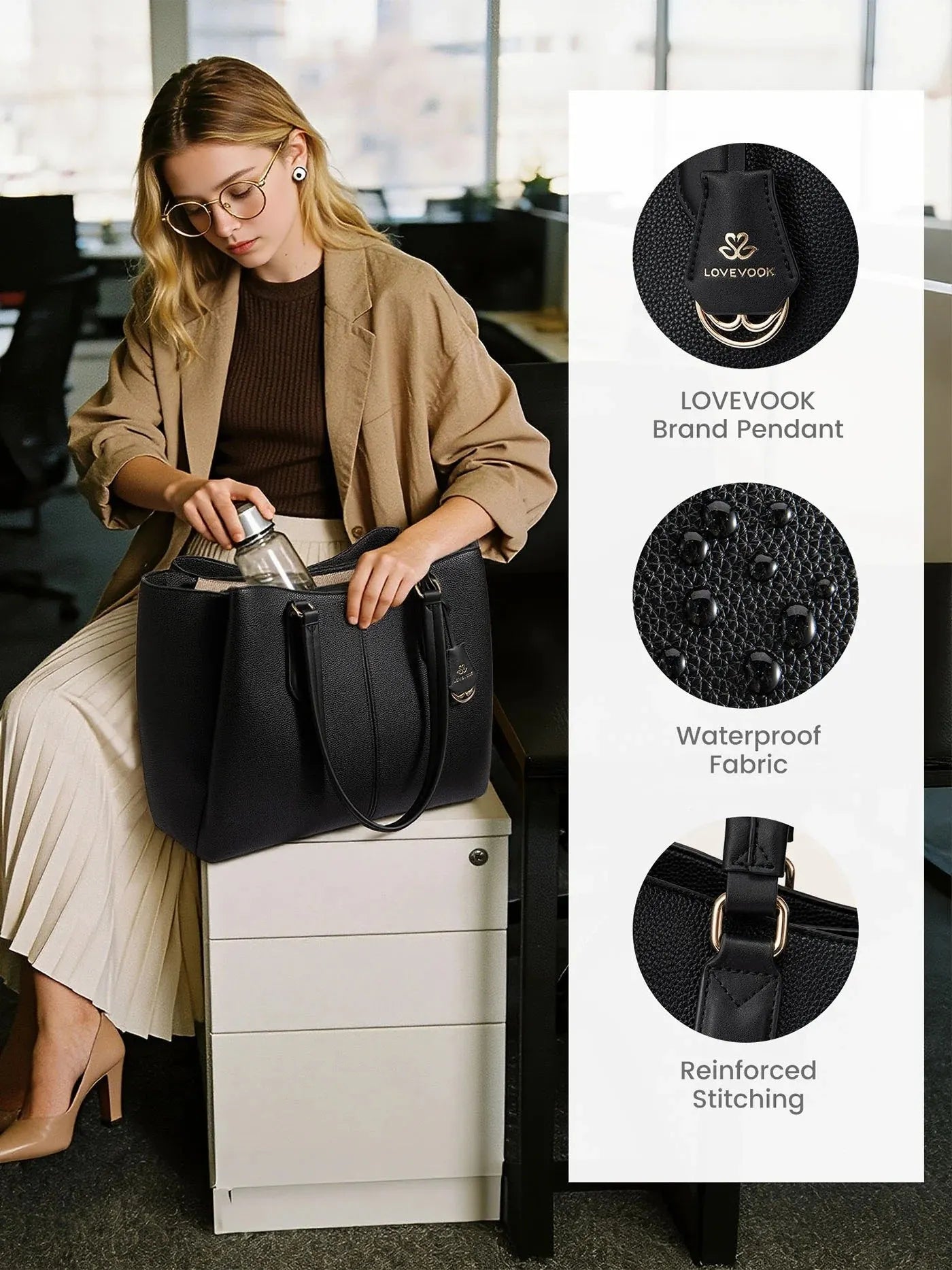 💼Torba za prenosnik – trojni predal, primerna za prenosnike velikosti 15,6" in 17,3"-SI