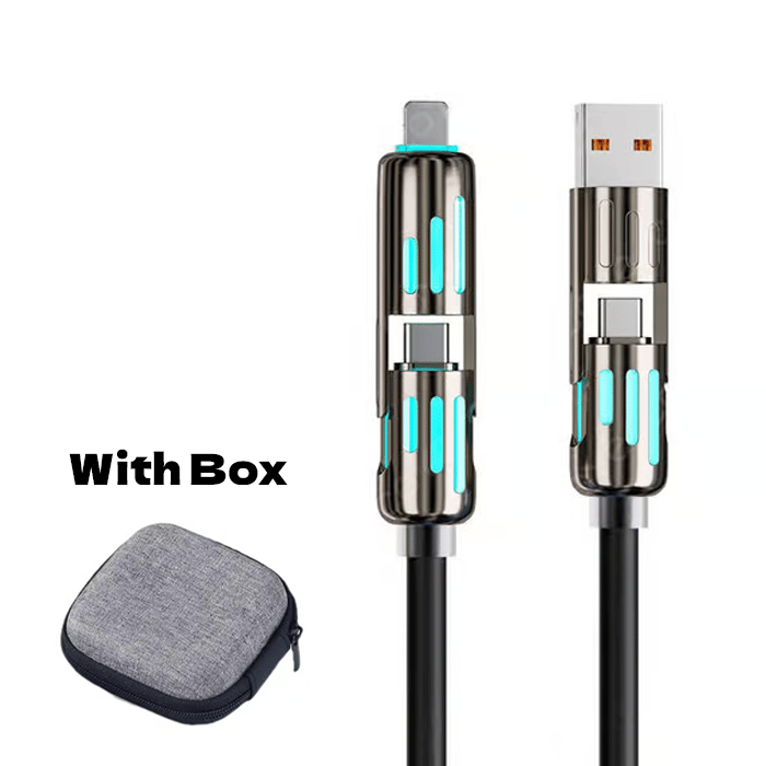 🔥Καλώδιο φόρτισης USB 4 σε 1, Γρήγορη φόρτιση⚡-GR