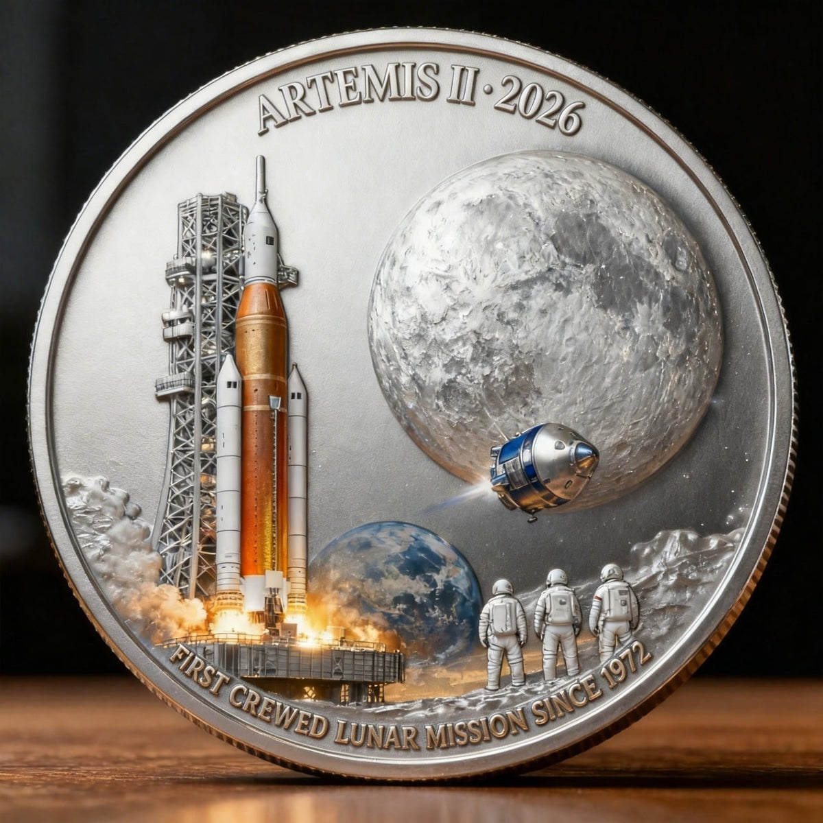 🌕 Spominski kovanec za lunarno misijo Artemide II.-SI