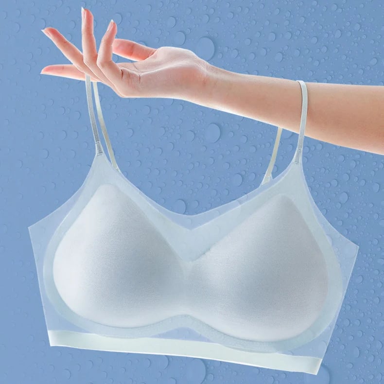 【M-4XL】❄️Preprost, ultra tanek žameten modrček za večje velikosti-SI