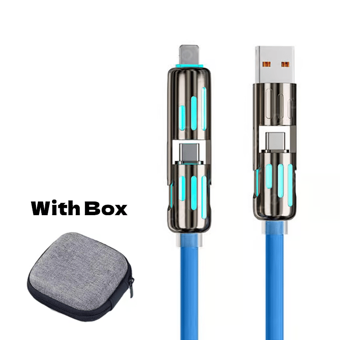 🔥4 viename USB įkrovimo laidas, greitas įkrovimas⚡-LT