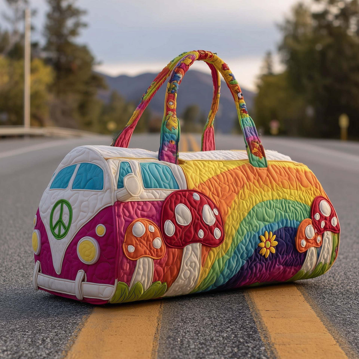 Prešita potovalna torba Hippie Van-SI