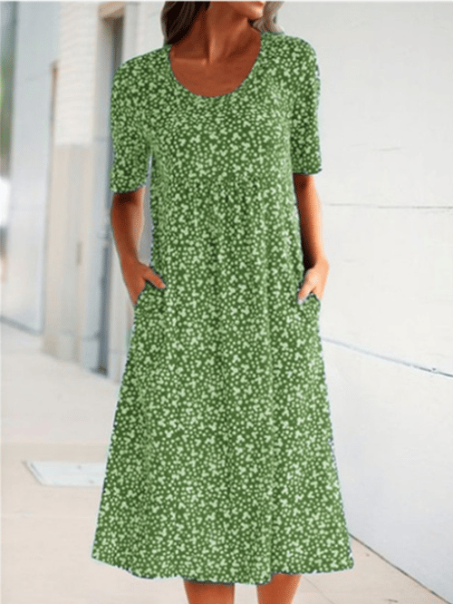 🎁2024 Hot New Year Sale🎁 Vestido casual de mujer con escote en punta (8 colores con bolsillos)-TAB