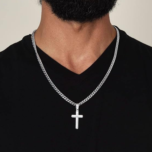 ⛓️ ΤΩΡΑ 50% ΕΚΠΤΩΣΗ! ✝️ Ανδρικό Κολιέ με Σταυρό από Ανοξείδωτο Ατσάλι - Ένα Διαχρονικό Σύμβολο, Ανθεκτικά Υλικά και Συσκευασία Δώρου-GR