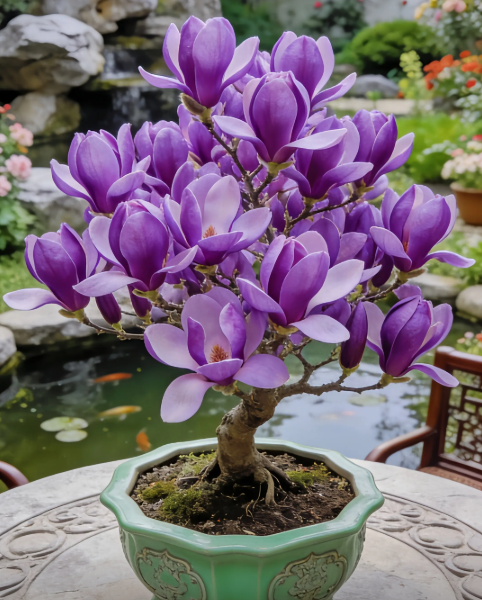 Βολβοί Magnolia liliiflora (μωβ ορχιδέες) 🌸 Τα λουλούδια κρύβουν τα φύλλα, το άρωμα γεμίζει τον αέρα-GR
