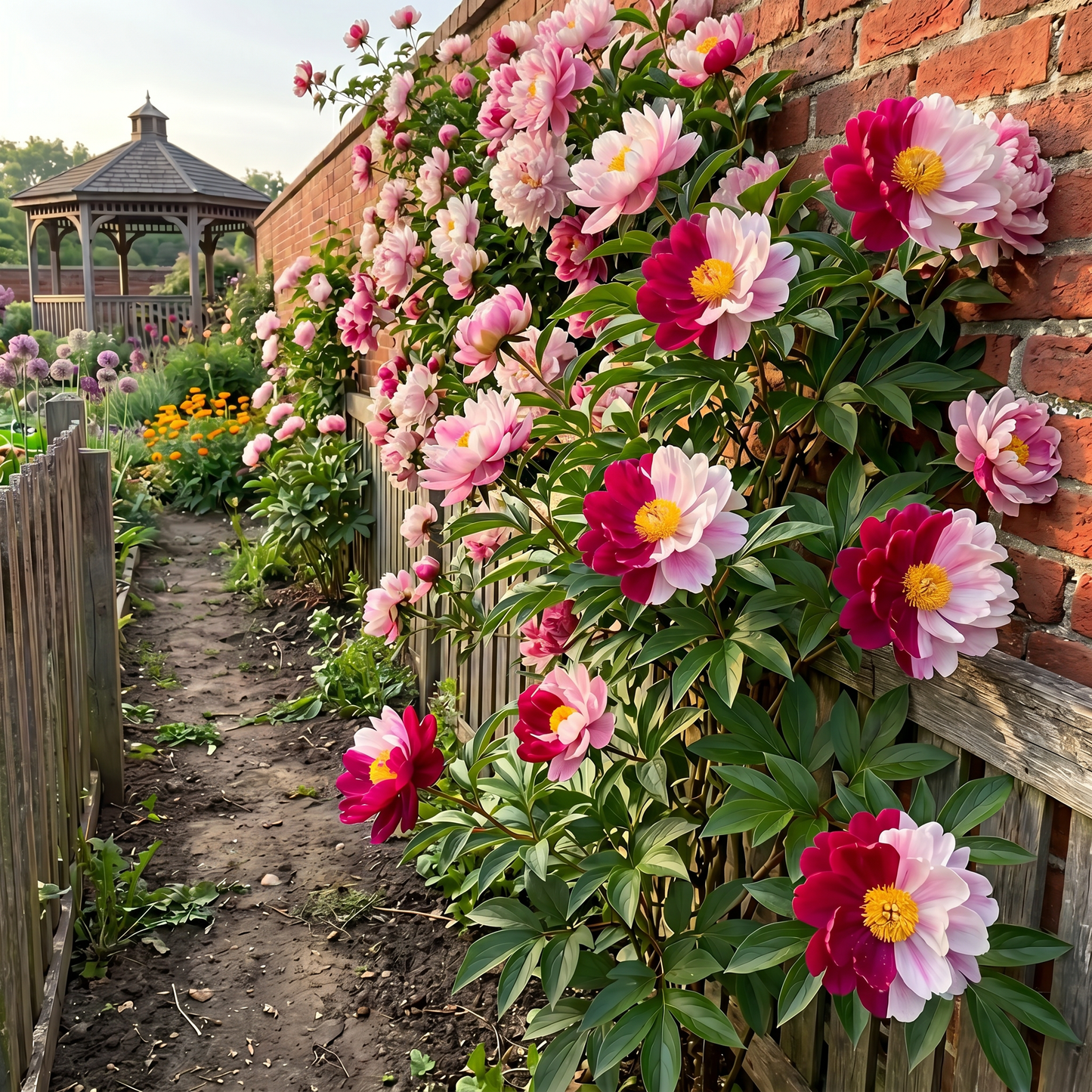 🌸 Reti vijokliniai bijūnai🪴 Dideli, dvigubi žiedai, atsparus šalčiui daugiametis augalas, lengvai auginamas, mėgstamas sodo augalas-LT