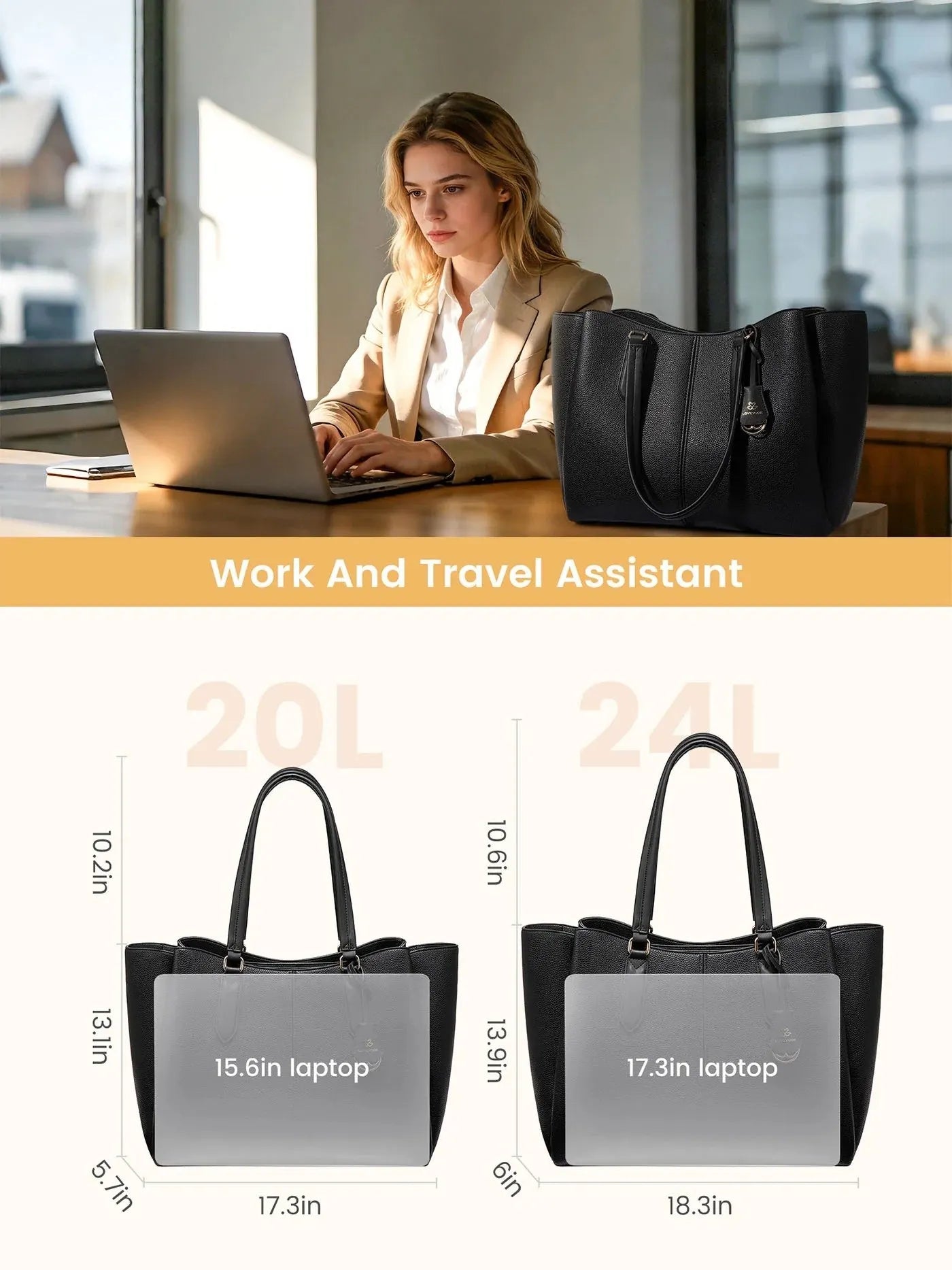 💼Torba za prenosnik – trojni predal, primerna za prenosnike velikosti 15,6" in 17,3"-SI