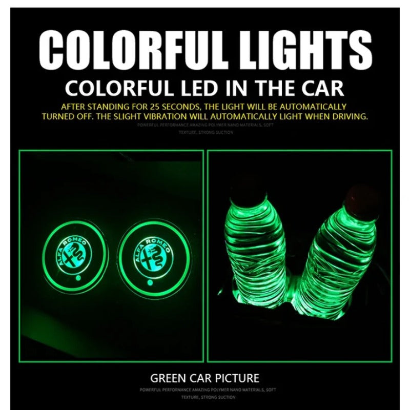 2PCS LED avtomobilski podstavki za kozarce-SI