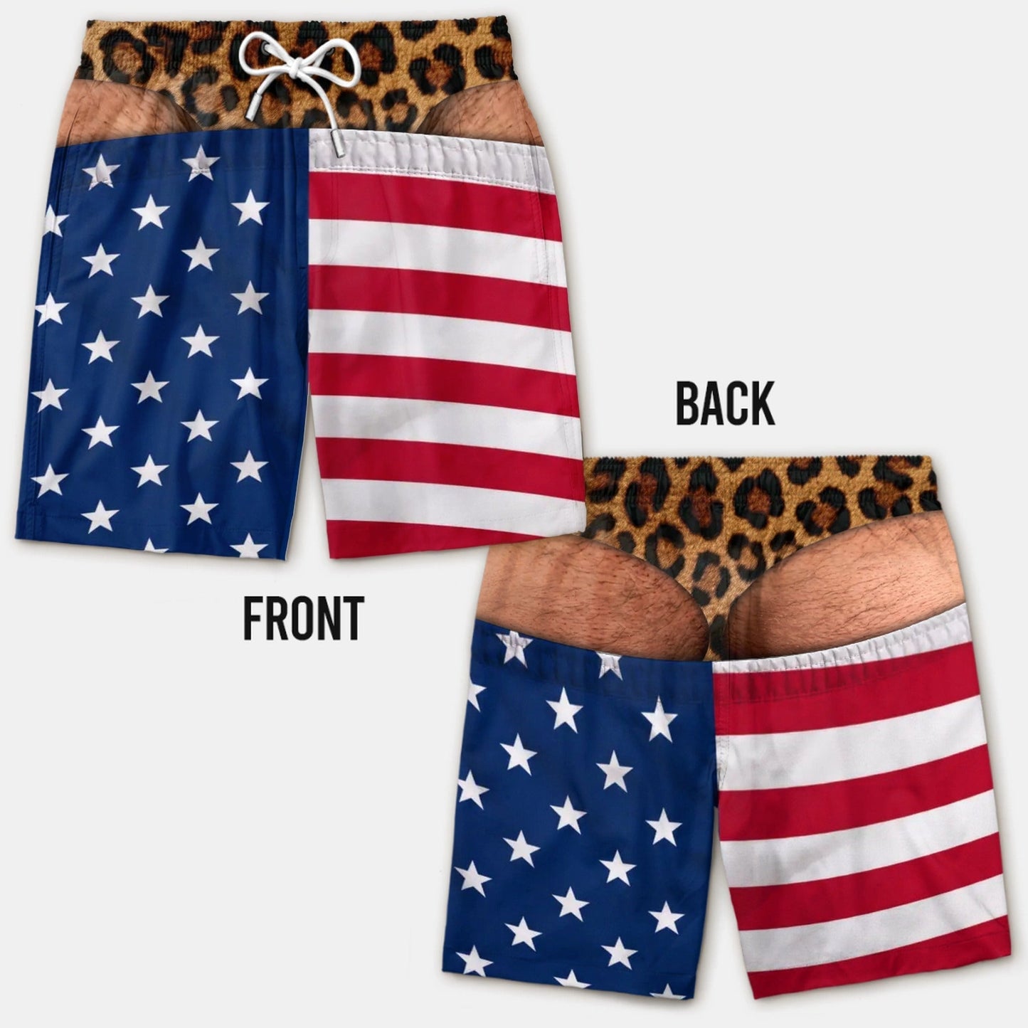 Smešne kopalke z lažno zadnjico - Novelty Prank Beach Shorts for Men-SI