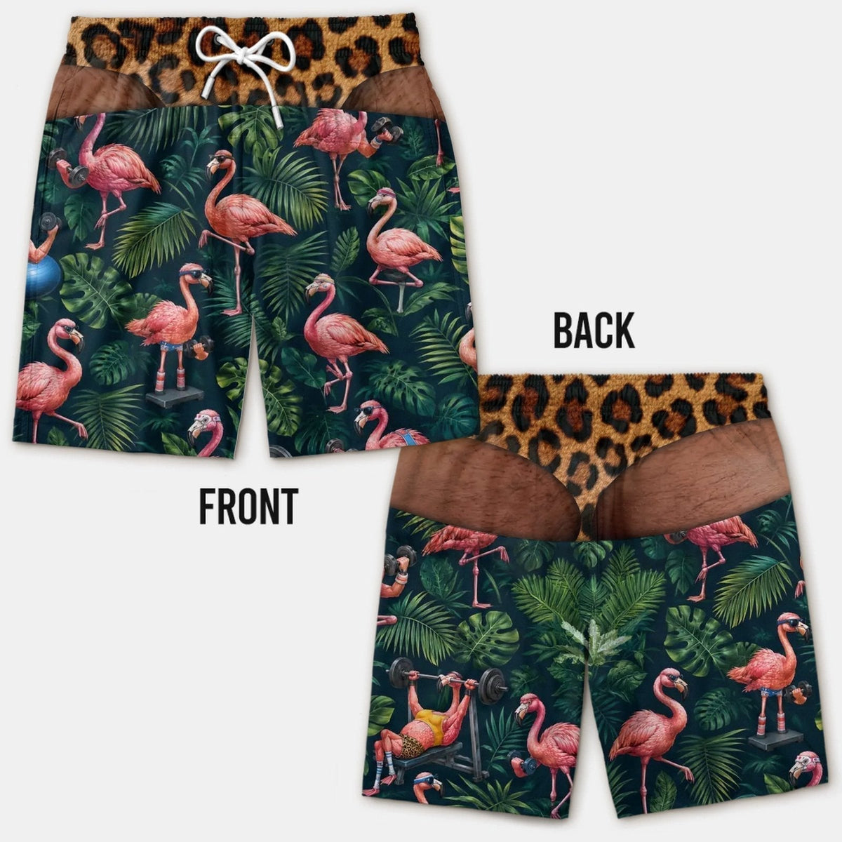 Smešne kopalke z lažno zadnjico - Novelty Prank Beach Shorts for Men-SI