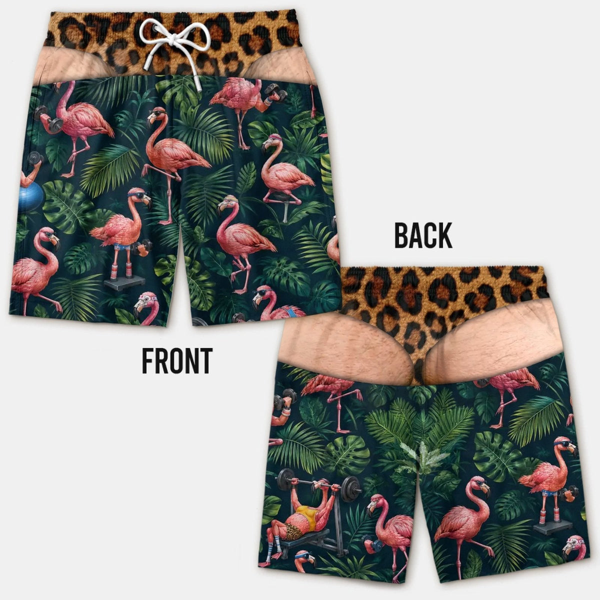 Smešne kopalke z lažno zadnjico - Novelty Prank Beach Shorts for Men-SI