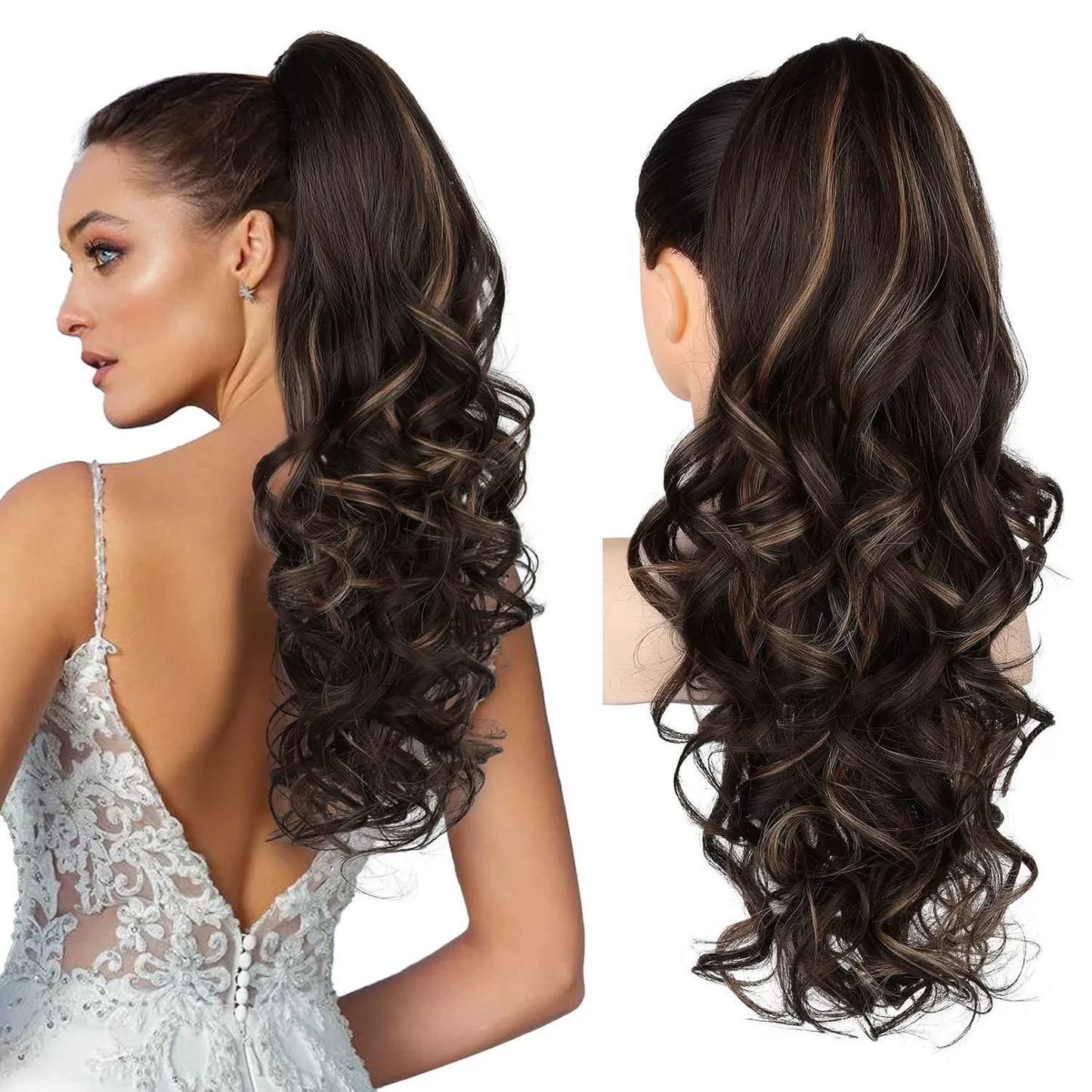🔥 Časovno omejena promocija – 50 % popusta 👩💕 Lasni podaljški s sponko za čop 🙋‍♀️-SI