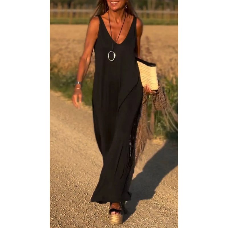 🔥👗Ženska maksi obleka s srčkastim izrezom-SI