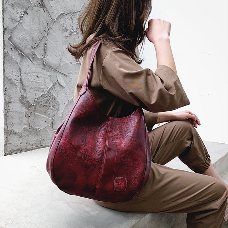 【🎊2025 Novi izdelki】👜Ženske vintage torbe za čez ramo iz mehkega usnja velike prostornine-SI