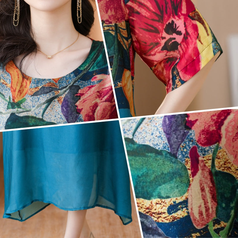👗Elegantiškos gėlėtos suknelės moterims dideliais dydžiais-LT