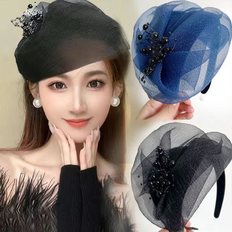 2025 Νέο σχέδιο 🌸 Fascinator με vintage κορδέλα από οργάντζα-GR
