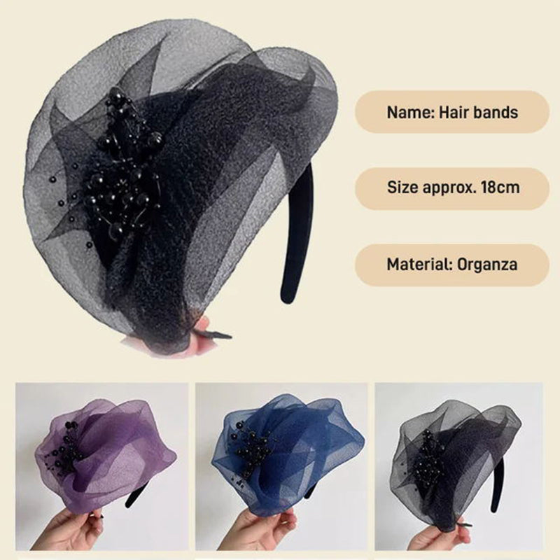 2025 Naujas dizainas 🌸 Vintage Organza Headband Fascinator-LT