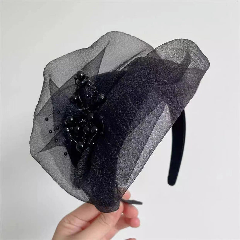 2025 Νέο σχέδιο 🌸 Fascinator με vintage κορδέλα από οργάντζα-GR