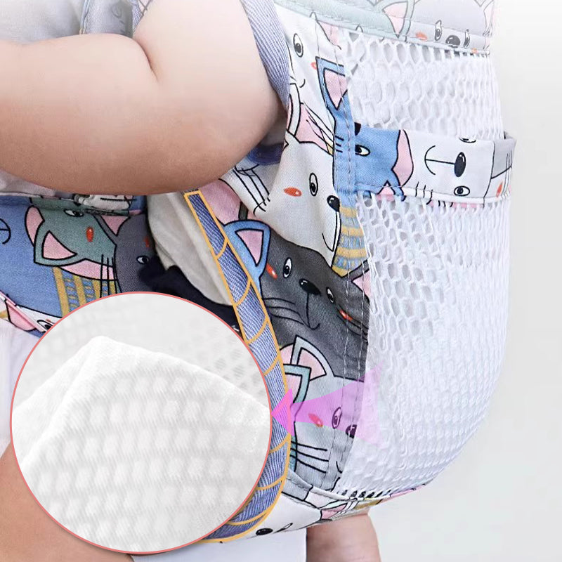 👶Večfunkcijska nosilka za dojenčke, ki se pritrdi na prsi, z dvema naramnima trakovoma-SI