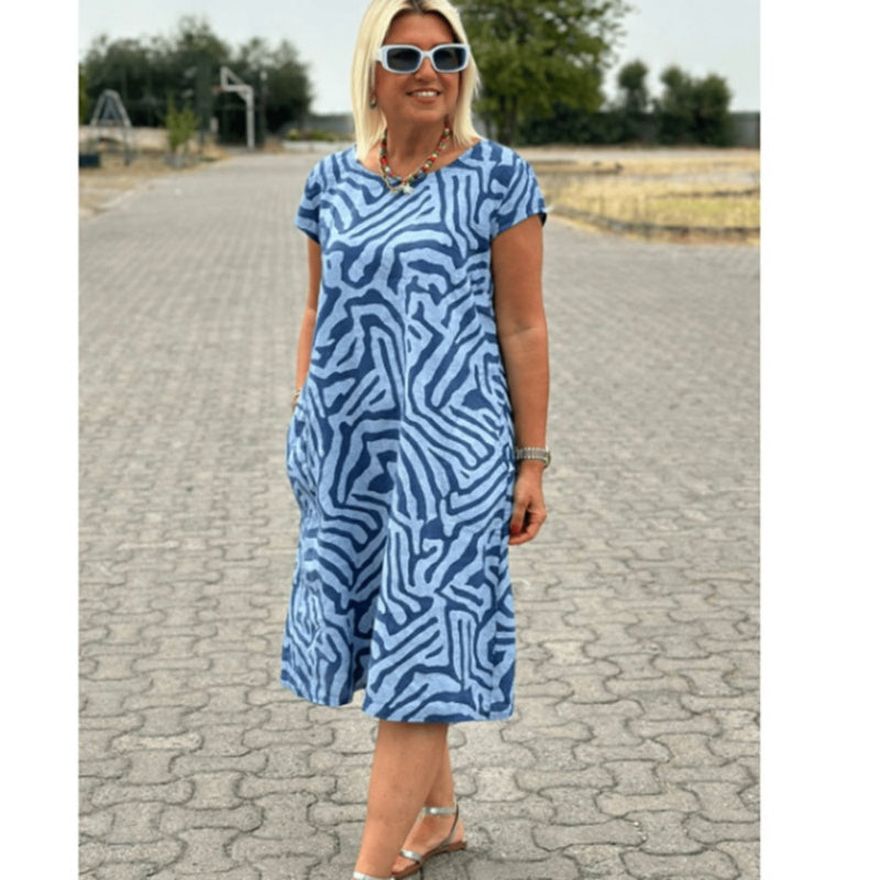 🎁2025 m. bohemiškos vintažinės raštuotos laisvalaikio suknelės👗-LT