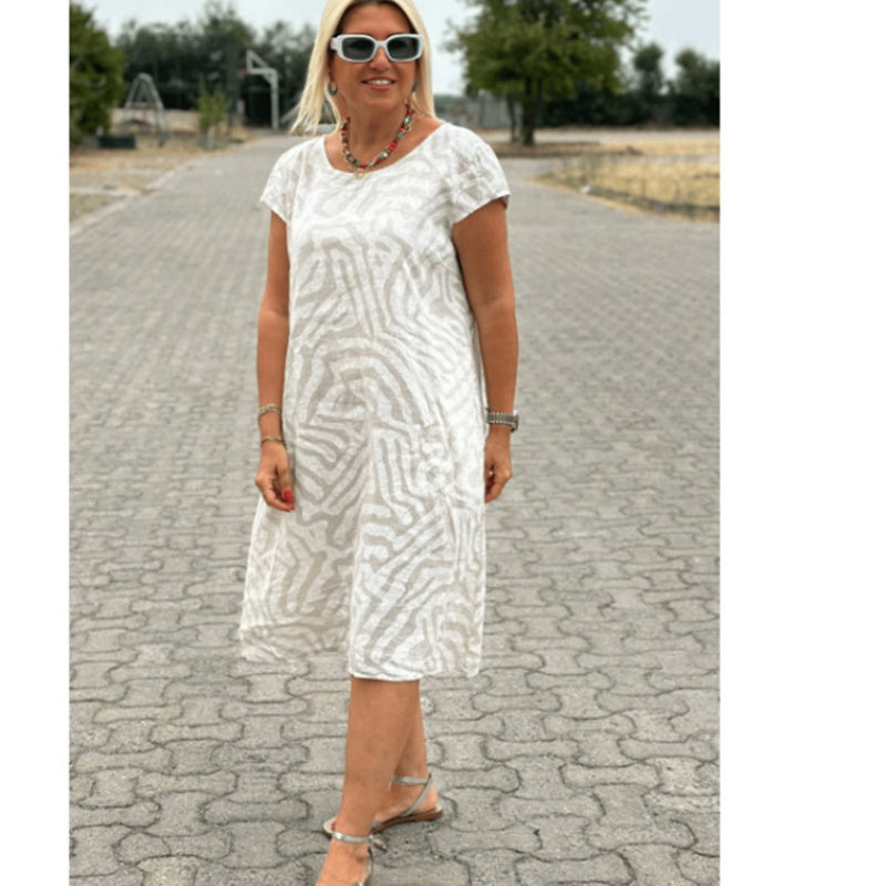 🎁2025 m. bohemiškos vintažinės raštuotos laisvalaikio suknelės👗-LT
