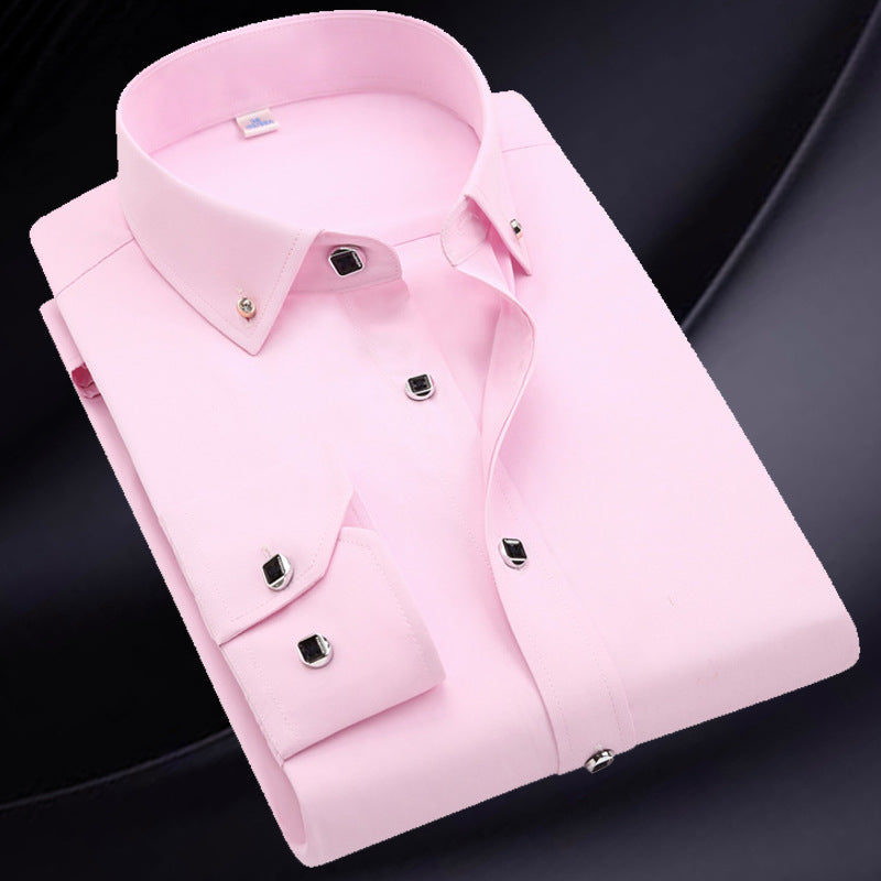 ✨ Ανδρικό βαμβακερό μακρυμάνικο πουκάμισο υψηλής ποιότητας-GR