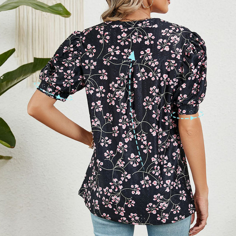 【M-2XL】🌸Moteriškas vasarinis V formos kaklo viršus-LT