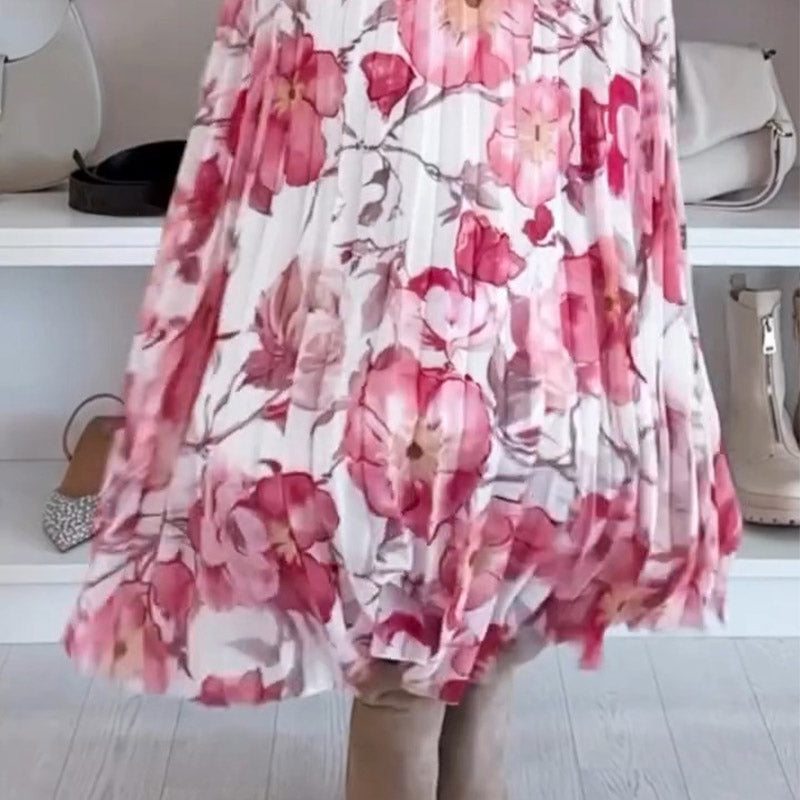 🌸 Gėlėta viršutinė dalis atvirais pečiais ir dviejų dalių komplektas su maxi sijonu-LT