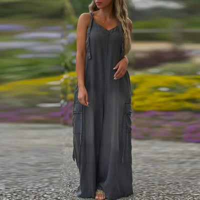 🔥 ΜΟΝΟ ΣΗΜΕΡΑ! Ολόσωμη φόρμα oversized με τσέπες | -20% στην καλοκαιρινή συλλογή-GR