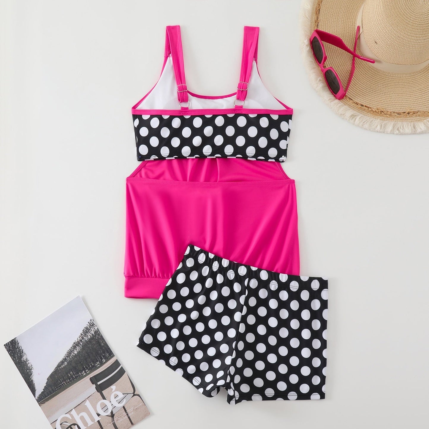 👙Moteriškas dviejų dalių maudymosi kostiumėlis su taškeliais✨-LT