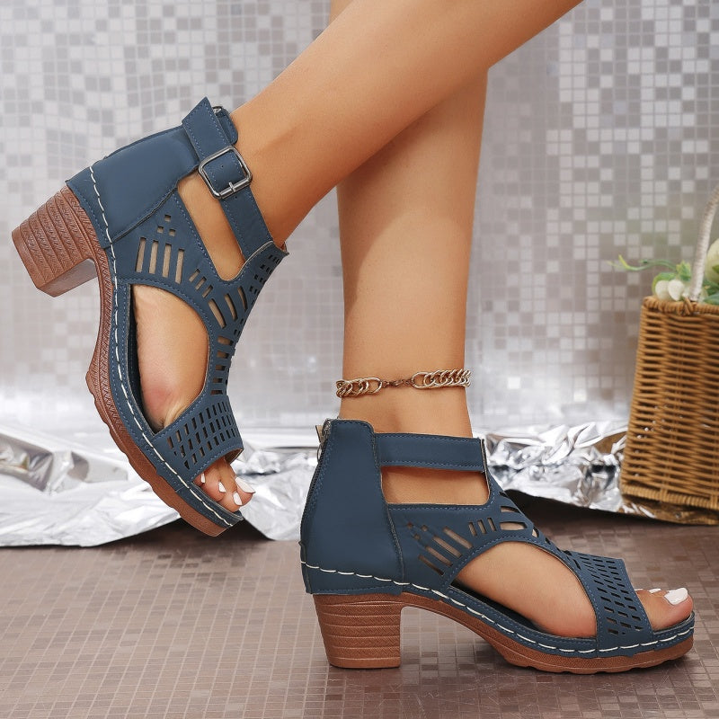 👡 Atviros basutės su vidutinio aukščio atviru kulnu💖-LT