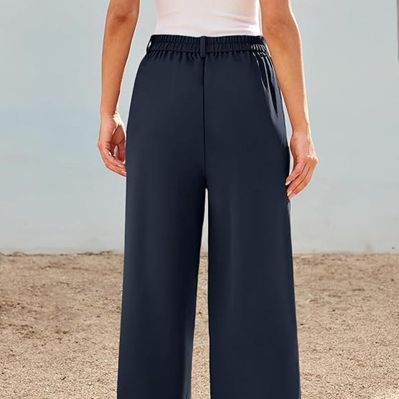 🌸Moteriškos tiesaus kirpimo kelnės aukštu liemeniu👖-LT