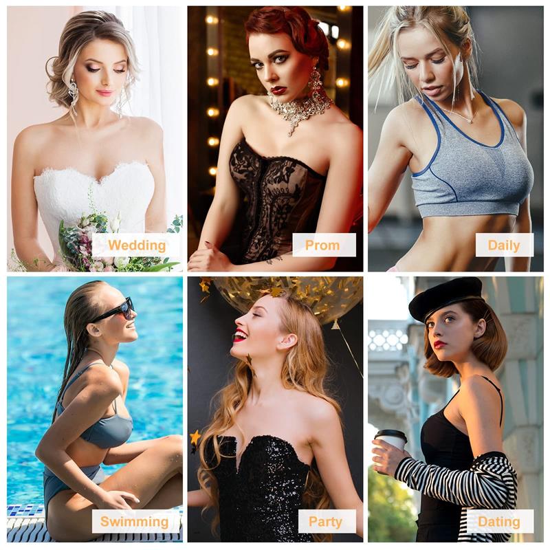 👙 Nevidni samolepilni push-up modrček-SI