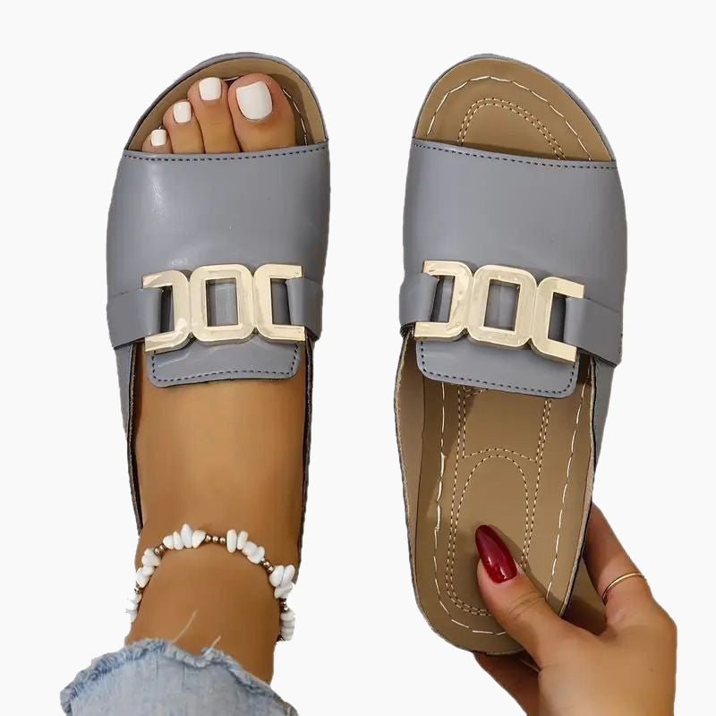 【EU 36-45】👡Απλά σανδάλια με μεταλλική αγκράφα-GR