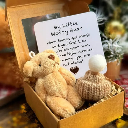 🔥🧸Ročno izdelan mini medvedek v škatli-SI
