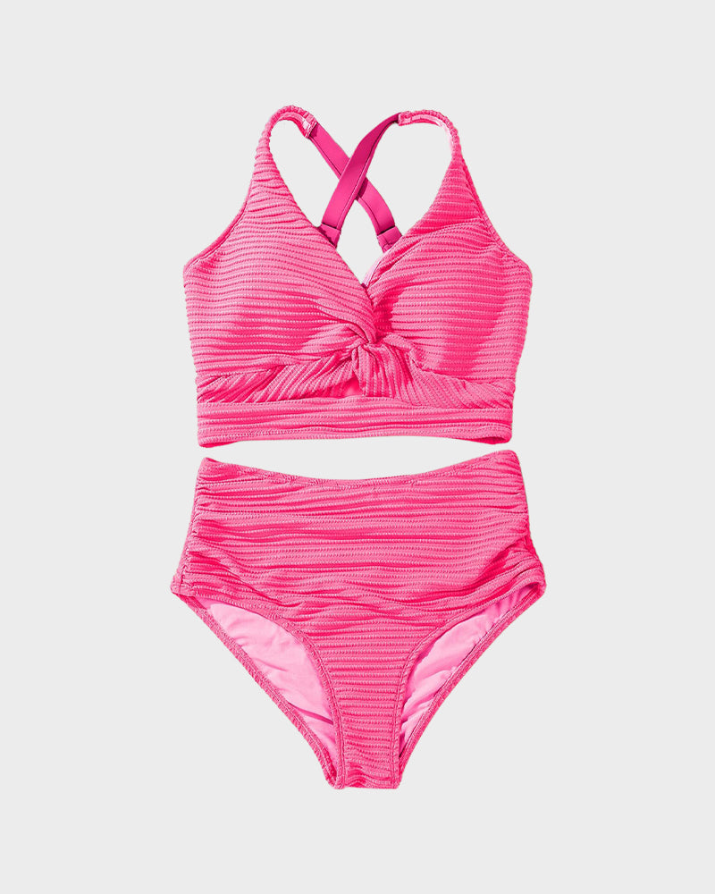 👙Aukšto liemens bikinio komplektas-LT