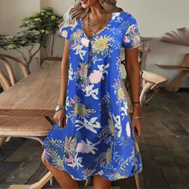 【M-3XL】🌺Elegantna cvetlična obleka-SI