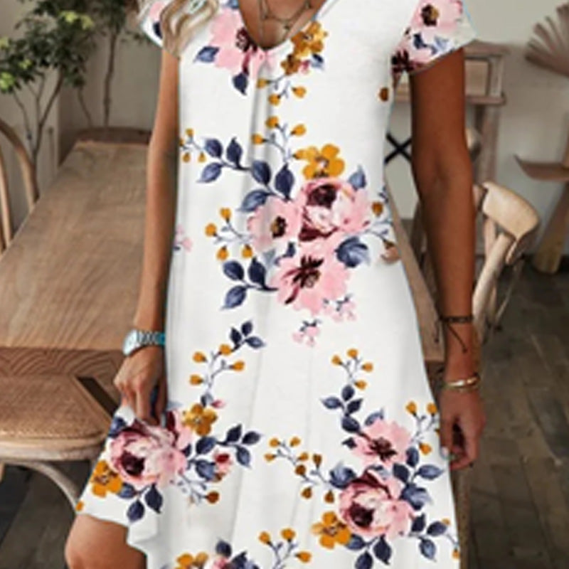 【M-3XL】🌺Elegantna cvetlična obleka-SI