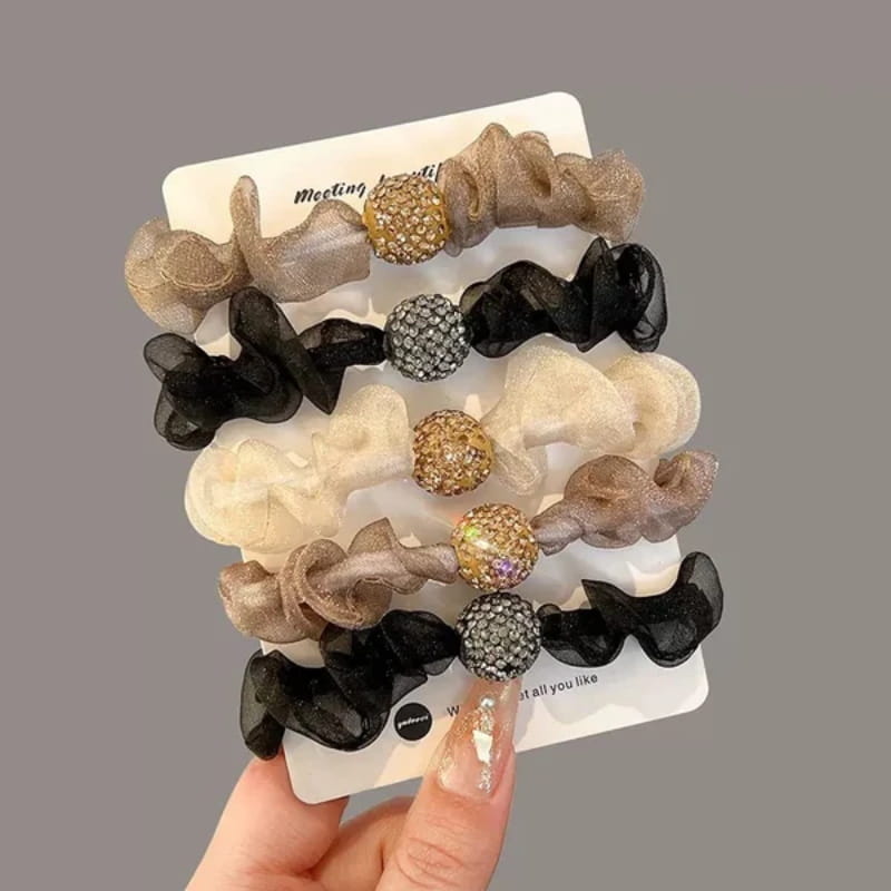 🔥✨Pirk 1, gauk 2 nemokamai💕Elegantiškos krištolinio tinklelio plaukų juostos-LT