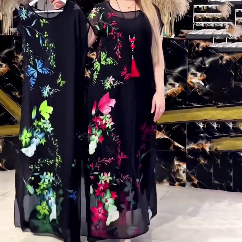 👗Elegantne cvetlične obleke iz tila za ženske🌸-SI
