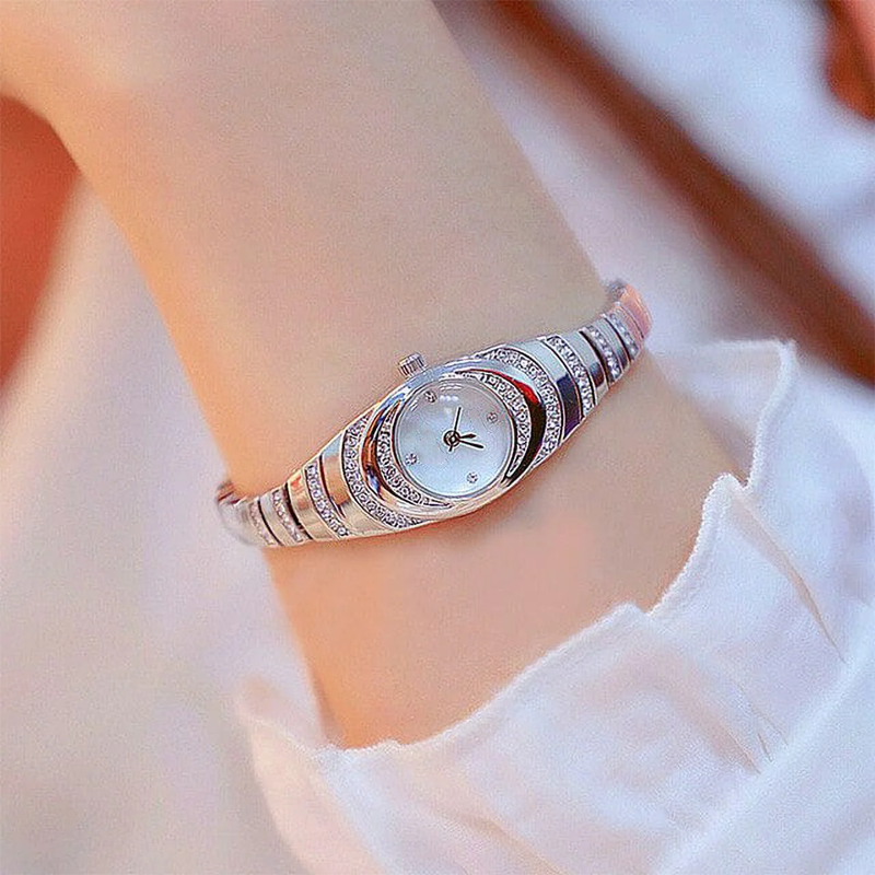 💎Γυναικείο ρολόι με κρυστάλλινο μπρασελέ⌚-GR