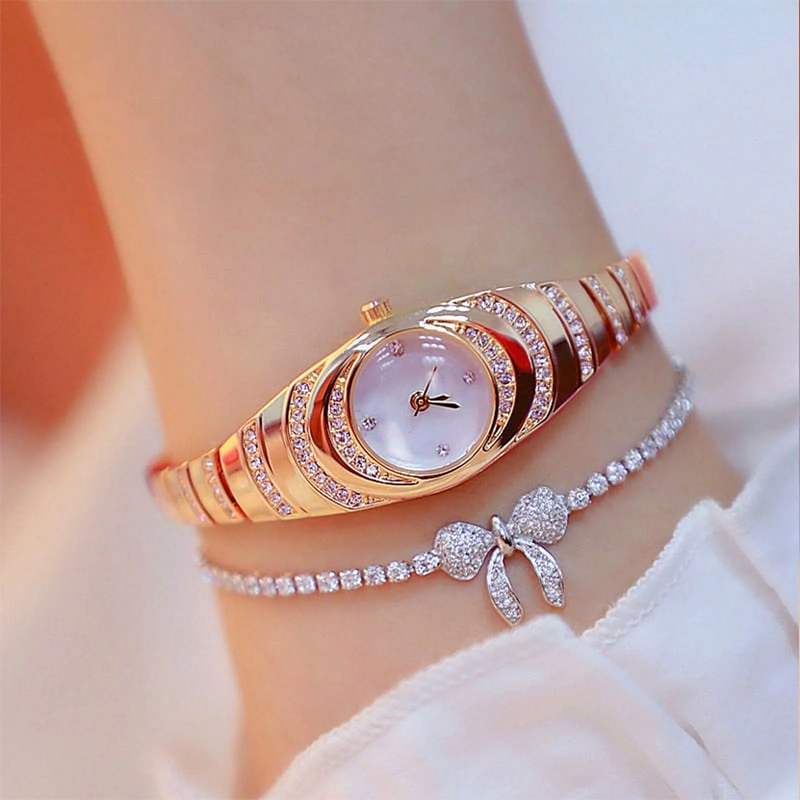 💎Γυναικείο ρολόι με κρυστάλλινο μπρασελέ⌚-GR
