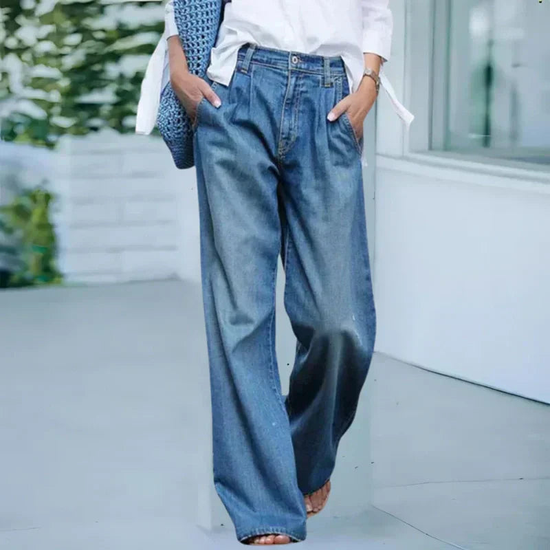 【S-3XL】👖💦Ženske kavbojke za prosti čas v opranem slogu-SI