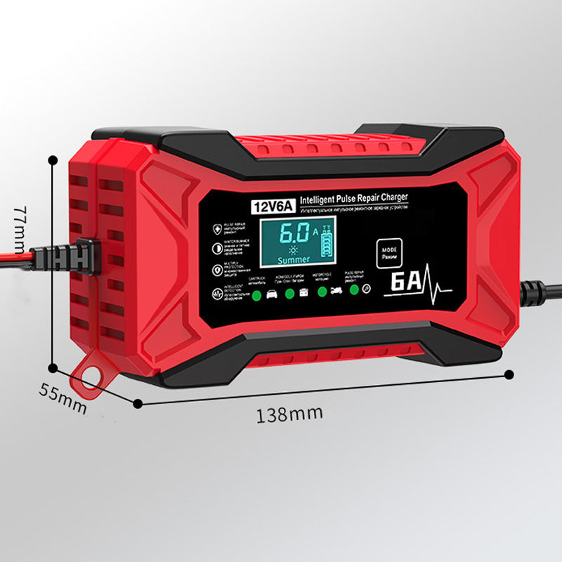 🔥 Pametni polnilnik baterij za avto in motor - 220 V - EU vtič 🚗⚡-SI