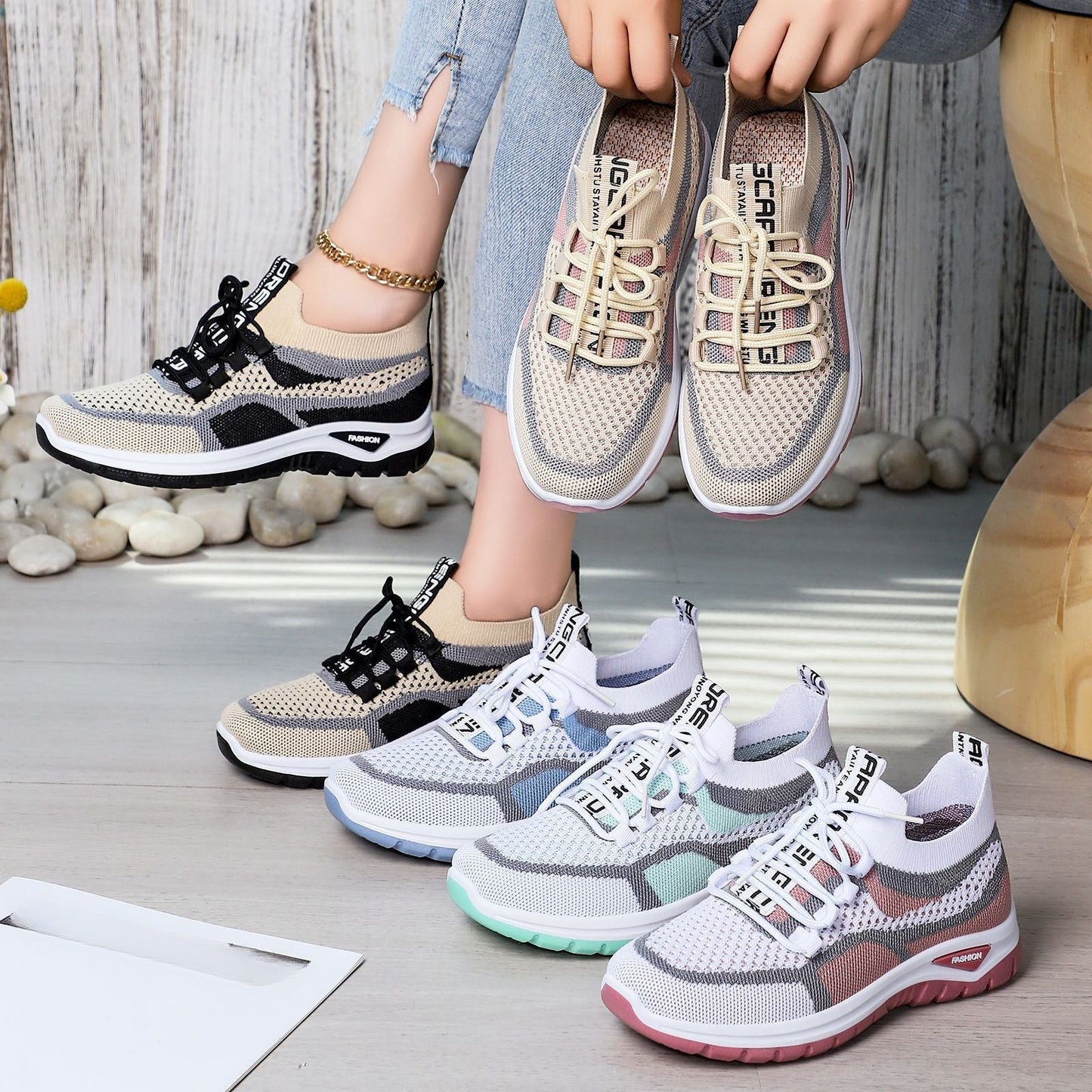 👟Ženski prosti čas tekaški copati z vezalkami-SI